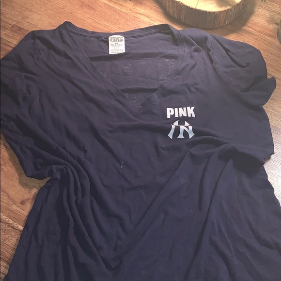 PINK Victoria's Secret Tops - Pink Victoria’s Secret MLB yankee tee